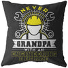 Funny Grandpa Pillows Never Underestimate A Grandpa With An Engineering Degree