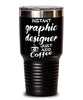 Funny Graphic Designer Tumbler Instant Graphic Designer Just Add Coffee 30oz Stainless Steel Black