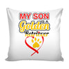 Funny Graphic Pillow Cover My Son Is A Golden Retriever