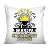 Funny Graphic Pillow Cover Never Underestimate A Grandpa With An Engineering