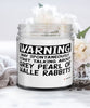 Funny Grey Pearl of Halle Rabbit Candle May Spontaneously Start Talking About Grey Pearl of Halle Rabbits 9oz Vanilla Scented Candles Soy Wax