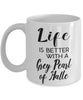 Funny Grey Pearl Of Halle Rabbit Mug Life Is Better With A Grey Pearl Of Halle Coffee Cup 11oz 15oz White