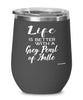 Funny Grey Pearl Of Halle Rabbit Wine Glass Life Is Better With A Grey Pearl Of Halle 12oz Stainless Steel Black
