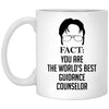 Funny Guidance Counselor Mug Fact You Are The Worlds Best Guidance Counselor Coffee Cup 11oz White XP8434