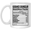 Funny Guidance Counselor Mug Nutritional Facts Coffee Mug 11oz White XP8434