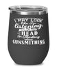 Funny Gunsmith Wine Glass I May Look Like I'm Listening But In My Head I'm Thinking About Gunsmithing 12oz Stainless Steel Black