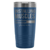 Funny Gym Travel Mug Installing Muscles 20oz Stainless Steel Tumbler