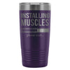 Funny Gym Travel Mug Installing Muscles 20oz Stainless Steel Tumbler