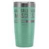 Funny Gym Travel Mug Installing Muscles 20oz Stainless Steel Tumbler