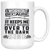 Funny Gym Weightlifting Mug I Workout Because 15oz White Coffee Mugs