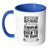 Funny Gym Weightlifting Mug I Workout Because White 11oz Accent Coffee Mugs