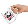 Funny Gym Weightlifting Mug Lets Lift Heavy Things 15oz White Coffee Mugs