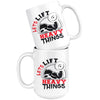 Funny Gym Weightlifting Mug Lets Lift Heavy Things 15oz White Coffee Mugs