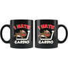 Funny Gym Workout Mug I Hate Cardio 11oz Black Coffee Mugs