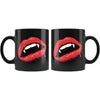 Funny Halloween Mug Vampire Fangs 11oz Black Coffee Mugs