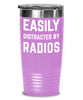 Funny Ham Radios Tumbler Easily Distracted By Radios Tumbler 20oz 30oz Stainless Steel