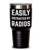 Funny Ham Radios Tumbler Easily Distracted By Radios Tumbler 20oz 30oz Stainless Steel