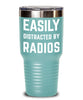 Funny Ham Radios Tumbler Easily Distracted By Radios Tumbler 20oz 30oz Stainless Steel