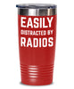 Funny Ham Radios Tumbler Easily Distracted By Radios Tumbler 20oz 30oz Stainless Steel