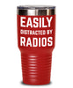 Funny Ham Radios Tumbler Easily Distracted By Radios Tumbler 20oz 30oz Stainless Steel