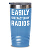 Funny Ham Radios Tumbler Easily Distracted By Radios Tumbler 20oz 30oz Stainless Steel