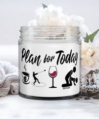 Funny Hammer Throwing Candle Adult Humor Plan For Today Hammer Throwing Wine 9oz Vanilla Scented Candles Soy Wax