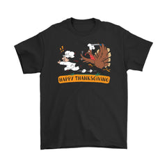 Funny Happy Thanksgiving Turkey Shirt Gildan Mens T-Shirt