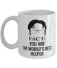 Funny Helper Mug Fact You Are The Worlds B3st Helper Coffee Cup White