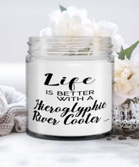 Funny Hieroglyphic River Cooter Turtle Candle Life Is Better With A Hieroglyphic River Cooter 9oz Vanilla Scented Candles Soy Wax
