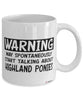 Funny Highland Pony Mug Warning May Spontaneously Start Talking About Highland Ponies Coffee Cup White