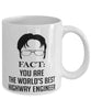 Funny Highway Engineer Mug Fact You Are The Worlds B3st Highway Engineer Coffee Cup White