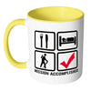Funny Hiking Mug Eat Sleep Hike White 11oz Accent Coffee Mugs