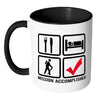 Funny Hiking Mug Eat Sleep Hike White 11oz Accent Coffee Mugs