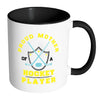 Funny Hockey Mug Proud Mother Of A Hockey Player White 11oz Accent Coffee Mugs