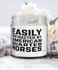 Funny Horse Candle Easily Distracted By American Quarter Horses 9oz Vanilla Scented Candles Soy Wax