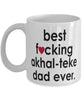 Funny Horse Mug B3st F-cking Akhal-Teke Dad Ever Coffee Cup White