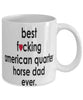 Funny Horse Mug B3st F-cking American Quarter Horse Dad Ever Coffee Cup White