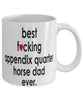 Funny Horse Mug B3st F-cking Appendix Quarter Horse Dad Ever Coffee Cup White