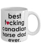 Funny Horse Mug B3st F-cking Canadian Horse Dad Ever Coffee Cup White