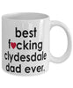 Funny Horse Mug B3st F-cking Clydesdale Dad Ever Coffee Cup White