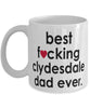 Funny Horse Mug B3st F-cking Clydesdale Dad Ever Coffee Cup White