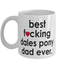 Funny Horse Mug B3st F-cking Dales Pony Dad Ever Coffee Cup White