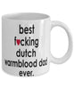 Funny Horse Mug B3st F-cking Dutch Warmblood Dad Ever Coffee Cup White