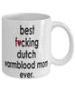 Funny Horse Mug B3st F-cking Dutch Warmblood Mom Ever Coffee Cup White