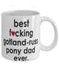 Funny Horse Mug B3st F-cking Gotland-Russ Pony Dad Ever Coffee Cup White