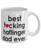 Funny Horse Mug B3st F-cking Haflinger Dad Ever Coffee Cup White