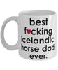 Funny Horse Mug B3st F-cking Icelandic Horse Dad Ever Coffee Cup White