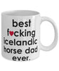 Funny Horse Mug B3st F-cking Icelandic Horse Dad Ever Coffee Cup White