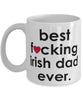 Funny Horse Mug B3st F-cking Irish Dad Ever Coffee Cup White