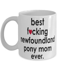 Funny Horse Mug B3st F-cking Newfoundland Pony Mom Ever Coffee Cup White